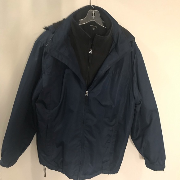 George Other - Winter Jacket By George. Blue Exterior. Black Interior. Extra Large Size.
